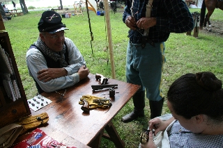 Paul's gun being repaired by the expert